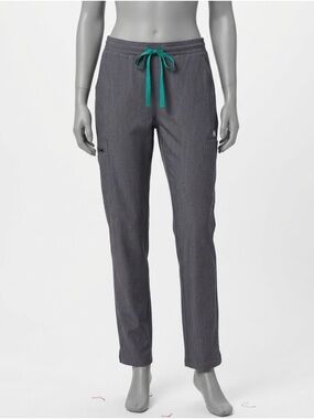 Figs Yola With Yoga Waistband Skinny Women's Scrub Pants Gray Small/Petite